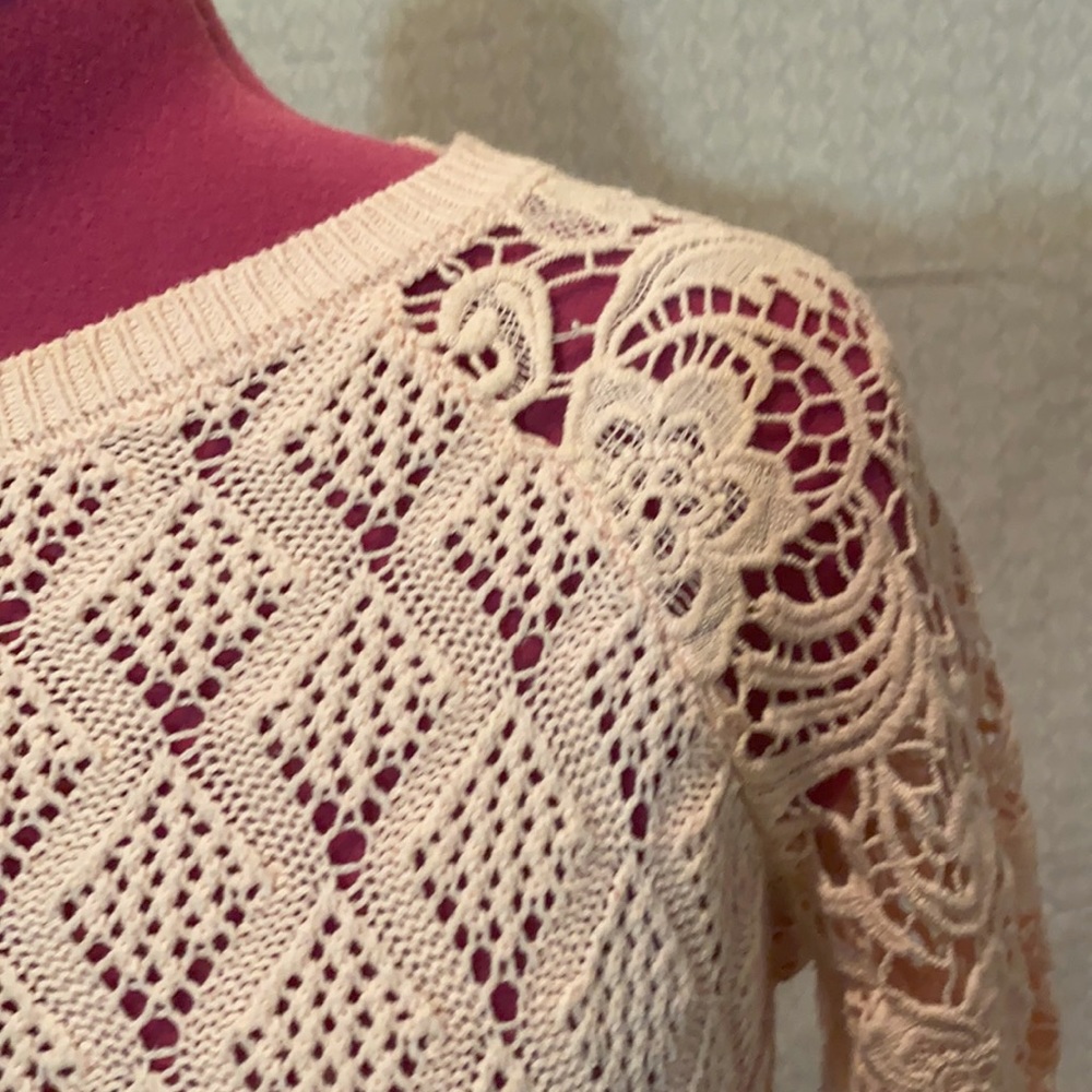 Pink Lace Sweater - Picture 3 of 6